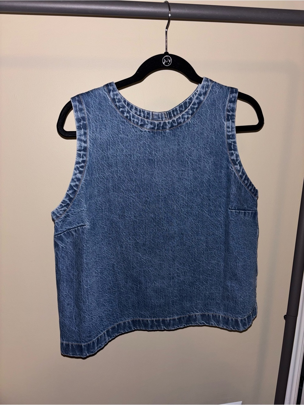 Abercrombie & Fitch Washed Denim Sleeveless Tank Top